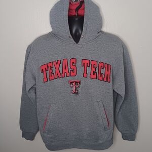 Vintage 90s Texas Tech Red Raiders Small Hoodie Sweatshirt Gray Champs Relax